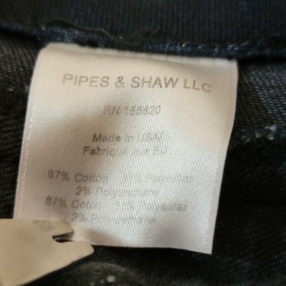 Veronica Beard Jeans Denim Sz 27 Lita 10" Moto Lace Up Made in USA Skinny Dark - Picture 13 of 13